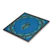 Carreau Arbre bleu Abstrait vierge BG (Côté)