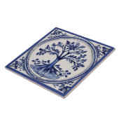 Carreau Arbre bleu et blanc Nature rustique Pays (Côté)