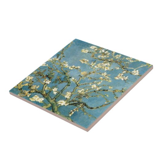 Carreau Arbre d'amande en fleurs par Van Gogh (Côté)