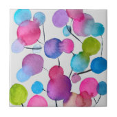 Carreau Arbre d'art abstrait rose mignon (Devant)