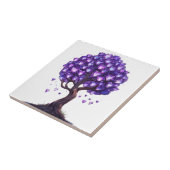 Carreau Arbre de cœur de cristal violet  (Côté)