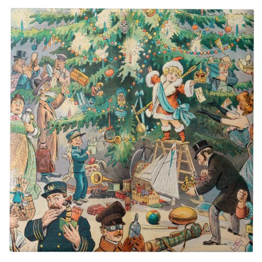 Carreau Arbre de Noël (1902) (Devant)