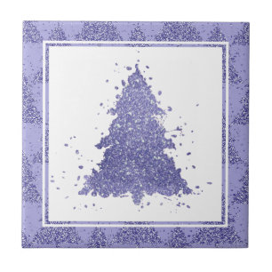 Carreau Arbre de Noël élégant   Charming Lavender Purple