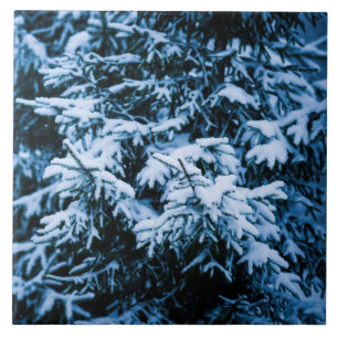 Carreau Arbre de Noël hivernal neige