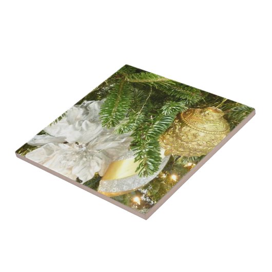 Carreau Arbre de Noël I Argent et Or (Côté)