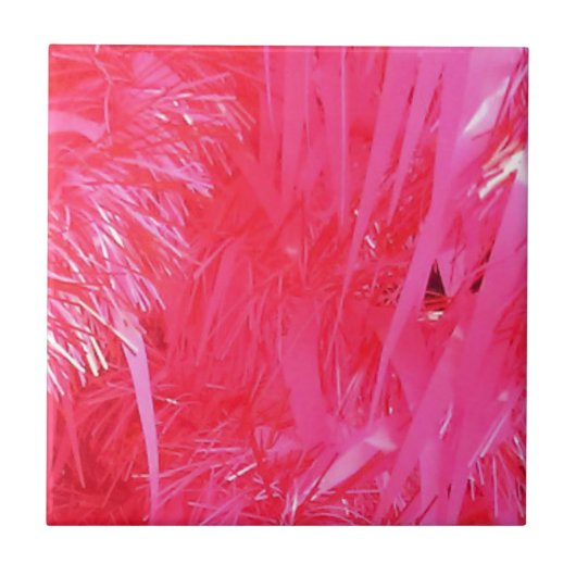 Carreau Arbre de Noël rose brillant (Devant)