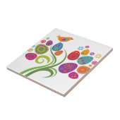 Carreau Arbre de Pâques avec les oeufs et les fleurs (Côté)