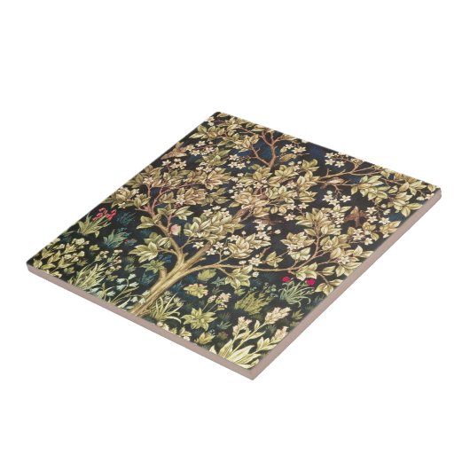 Carreau Arbre de William Morris de Pre-Raphaelite de cru (Côté)