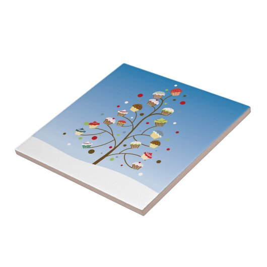 Carreau Arbre d'hiver des cupcakes (Côté)