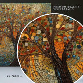 Carreau Arbre doré Klimt de vie Art Nouveau Abstrait