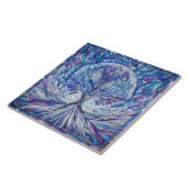 Carreau Arbre pourpre de la tranquillité Art mosaïque (Côté)