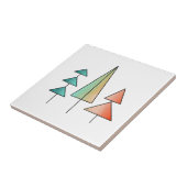 Carreau arbres arc-en-ciel modernes du milieu du siècle ro (Côté)