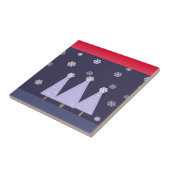 Carreau Arbres de Noël bleus gelés (Côté)