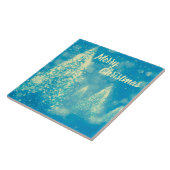 Carreau Arbres de Noël magiques Joyeux Noël (Côté)