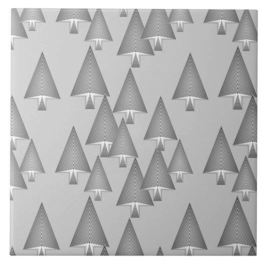 Carreau Arbres de Noël métalliques modernes - gris argenté (Devant)