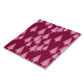 Carreau Arbres de Noël métalliques modernes - rose & vin (Côté)