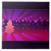 Carreau Arbres de Noël Teintes de Violet (Devant)