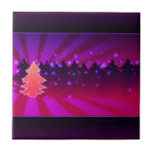 Carreau Arbres de Noël Tons de pourpre (Devant)
