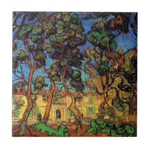 Carreau Arbres de Van Gogh dans le jardin de l'hôpital Sai