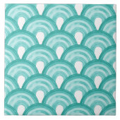 Carreau Arc en aquarelle - turquoise (Devant)