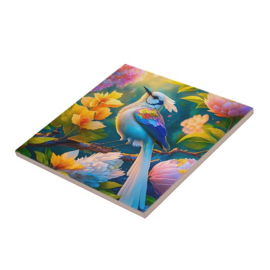 Carreau Arc en arc-en-ciel Jay Imaginaire Bird (Côté)