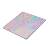 Carreau Arc-en-ciel abstrait coloré liquide (Côté)