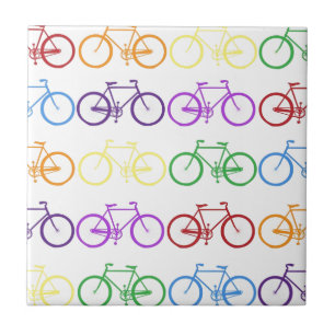 Carreau Arc-en-ciel allant à vélo le concepteur chic