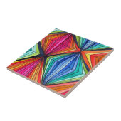 Carreau Arc-en-ciel - Art optique géométrique (Côté)