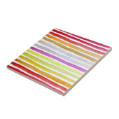 Carreau Arc-en-ciel bande d'aquarelle mignonne (Côté)