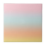 Carreau Arc-en-ciel Ombre rose bleu jaune<br><div class="desc">Belle aquarelle numérique rose violet pêche jaune dégradé bleu foncé design. Simple, calme, relaxant et glamour, boho, design moderne chic. Un cadeau radieux. Cadeaux Gradient personnalisés. Cadeaux Gradiés personnalisés</div>