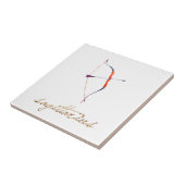 Carreau Arc et flèche de Sagittaire d'aquarelle (Côté)