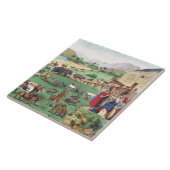 Carreau Arche de Noé avec des animaux (Côté)