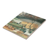 Carreau Arche de Noé par Edward Hicks, Art populaire Vinta (Côté)