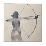 Carreau Archeresse aquarelle Silhouette<br><div class="desc">Tir à l'arc I par Grace Popp. | 138501D</div>