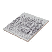 Carreau Architecture flamande au bord de l'eau, Gand, Belg (Côté)