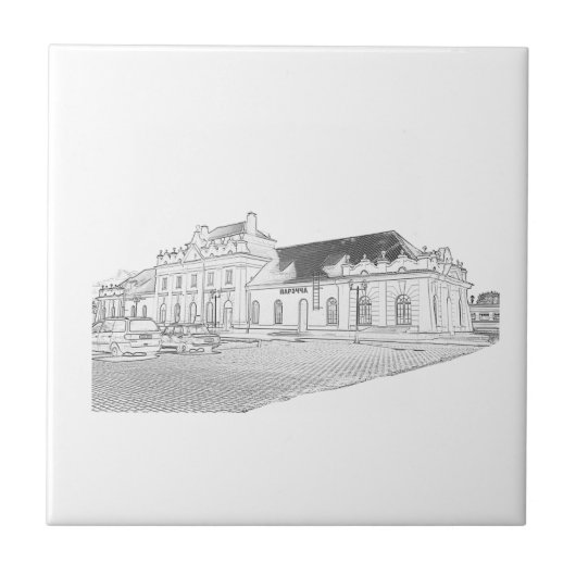 Carreau Architecture Sketch Old Gare (Devant)