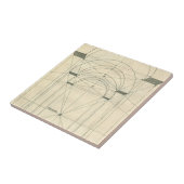 Carreau Architecture vintage, perspective d'arc de la Rena (Côté)