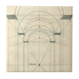 Carreau Architecture vintage, perspective d'arche de la Re