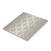 Carreau Argent blanc et jaune Damas (Côté)