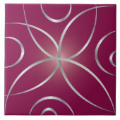 Carreau Argent sur magenta (Devant)