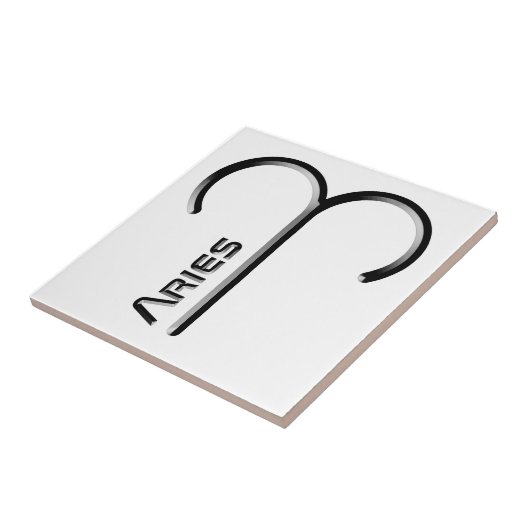 Carreau ARIES, Conception abstraite du signe zodiaque, (Côté)
