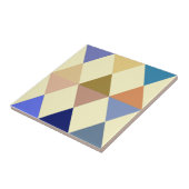 Carreau Arlequin / motif diamant - Crème et bleu (Côté)