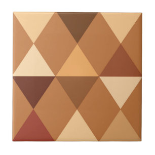 Carreau Arlequin / motif diamant - Terracotta & marron