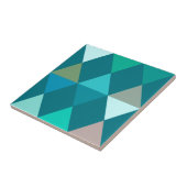 Carreau Arlequin / motif diamant - Turquoise et Aqua (Côté)