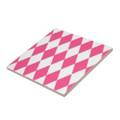 Carreau Arlequin rose blanc Diamants Checkers Design (Côté)