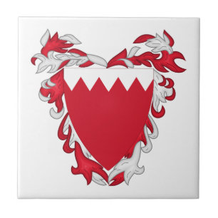 Carreau armoiries de pays de Bahreïn symbole emblème drape