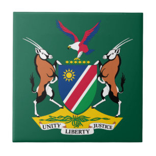 Carreau Armoiries de pays de Namibie symbole emblème drape