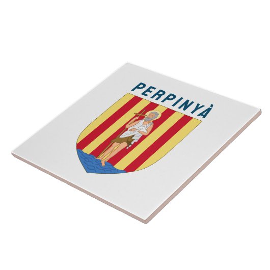 Carreau Armoiries de Perpignan, FRANCE (Côté)