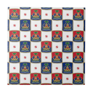 Carreau Armoiries d'Haïti Motif Damier — Haïtien