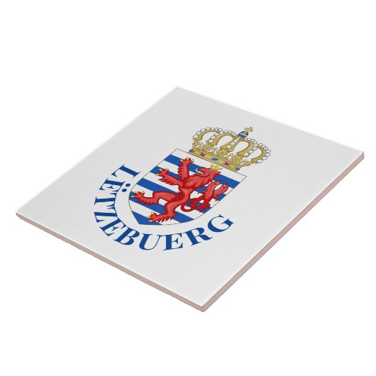 Carreau Armoiries luxembourgeoises (avec nom en dessous) (Côté)